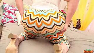 A mature woman with big butts named Marcy Diamond