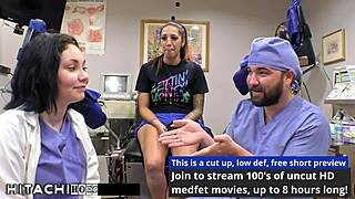 Nurse Lenna Lux Forces Mandatory Hitachi Orgasms on Patient Stefania Mafra with Vibrator and Gloves