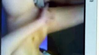 French slut Fanny toying on webcam
