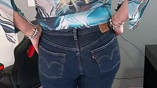 Beautiful tanned woman wearing bikini with tan lines