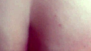 white bbw feels intense pleasure taking backshots, ending with hot cumshot