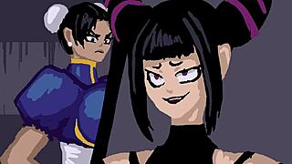 Juri contro Chun Li nella Maestria Feng Shui