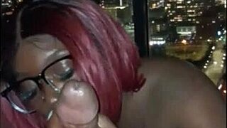 check out this blowjob with a city view, ending in a facial at the luxury suite in the sky