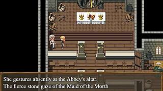 a claire plays claire's quest episode 38 in a narrative about pussy masturbation, big tits, boobs, lesbian kissing