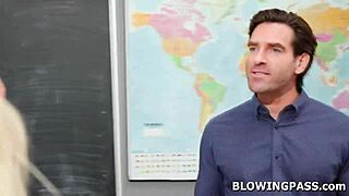 Blonde Teen Can't Resist Teacher's Big Cock