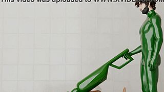 Guy Uses Rotating Machine On Another Guy