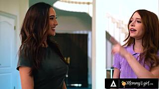 Mommys Girl - Petite Redhead Moans To Busty Milf Neighbor?