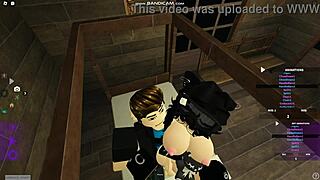 cute roblox emo chick GETS POUNDED HARD on bed part 1
