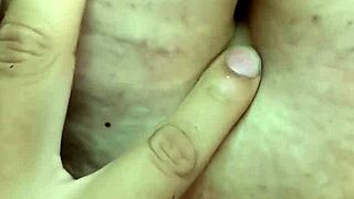 exploring a milf's navel during a relaxing massage session with amateurs