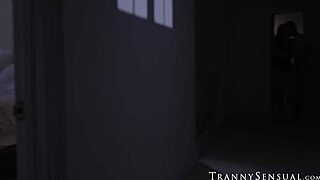 can you believe this kinky transsexual babe melanie brooks is riding big cock cowgirl and swallowing cum