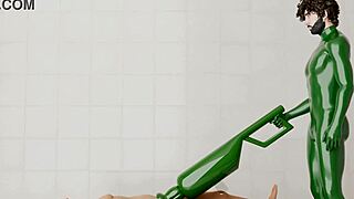 Guy Uses Rotating Machine On Another Guy