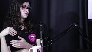 Yumi trap transsexual in sheer red lingerie!