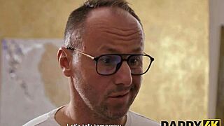 european brunette seduced by father-in-law for cheating sex