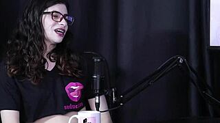 Yumi trap transsexual in sheer red lingerie!