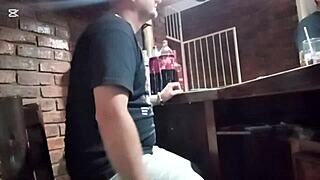 jerking off while my friend fucks his slut