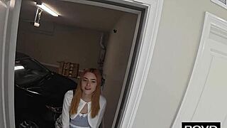 Gracey fox lets the agent taste her pussy