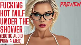 hot milf engages in shower activities with instructions