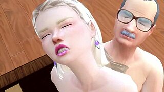 Old Men Have Fun With Cute Teen