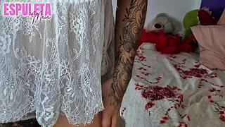 Joi - Bride Sucks Best Friend On Wedding Night - With Espuleta Maia