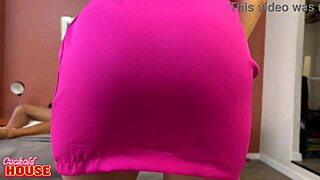 big cock scratching redhead wife's wet pussy at home