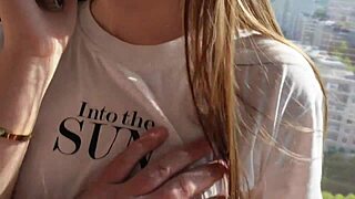 POV Homemade Fucking My Brunette Stepsister While Chatting on the Phone