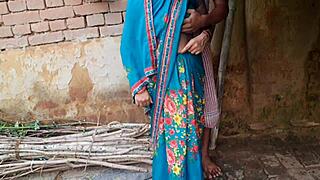 Desi bhabhi enjoys alone time at home.