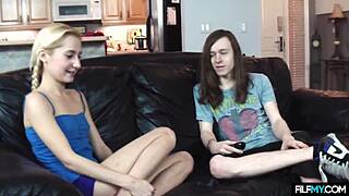 little step sister teen 18+ wants to see her cock