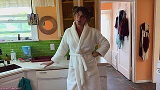 horny east coast stepmom demands rough anal creampie