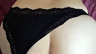 Hot wife enjoys a doggystyle session in tight jeans and receives a cumshot on her ass