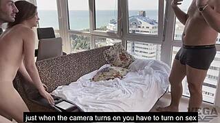 Discover the first double anal scene in legal porno backstage