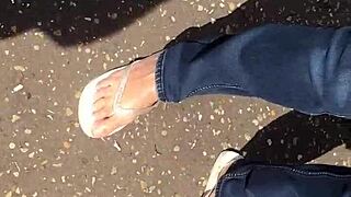 Neighbor Grandma's Sexy Feet Licked And Fetished Intensely