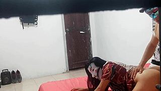 Hidden camera captures cuckold moment when husband sees wife with another man