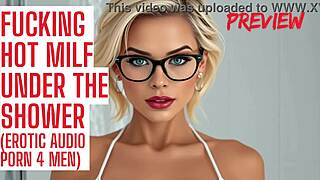 hot milf engages in shower activities with instructions