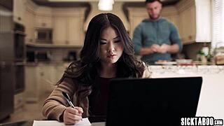 I'm jelous asian teen lulu chu craving sex, got fuckd after masturbating and blowjob with slimthick vic