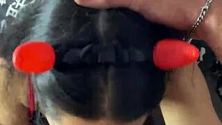 Debora Prado asks, 'want me to smoke and jerk your cock before sucking?'