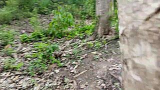 Dirty old man fucks his busty stepdaughter in the jungle
