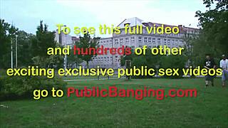 hot teen alexis crystal gets into a wild public street threesome with two young guys, fucking and sucking everywhere