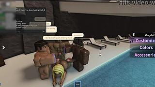 latina sucks three big cocks by pool 😏