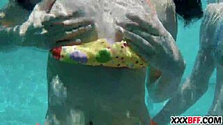 Best Friends Feeling Horny At Pool Party
