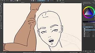 Ebony big titties speed paint, what a rush!