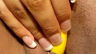 Horny BBW Latina Rubs Juicy Pussy with Chocolate Girl 😏