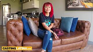 Petite Amateur Red Latina Melissa Mocosa Turns Into Hoe On Casting Couch