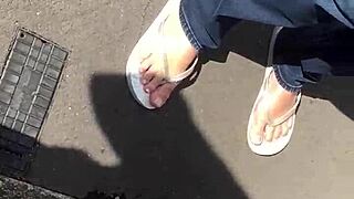 Neighbor Grandma's Sexy Feet Licked And Fetished Intensely