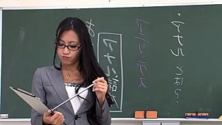 i seduce students as skinny japanese nympho teacher for double creampie in classroom