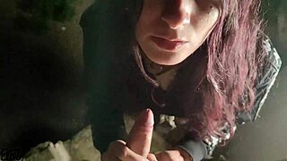 i fill my face and mouth with your cum, swallowing mouthfuls in outdoor amateur fetish.