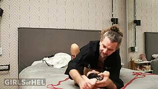 i like rough bondage sex with leather cuffs and ropes