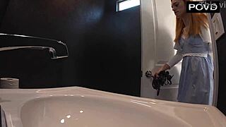 Gracey fox lets the agent taste her pussy