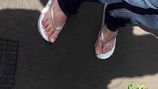 Neighbor Grandma's Sexy Feet Licked And Fetished Intensely