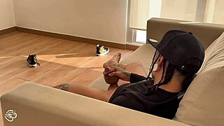 My stepmother catches me masturbating and decides to take my virginity