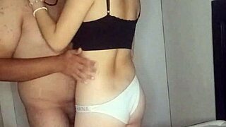 starting with oral sex on my new latina girlfriend's tits